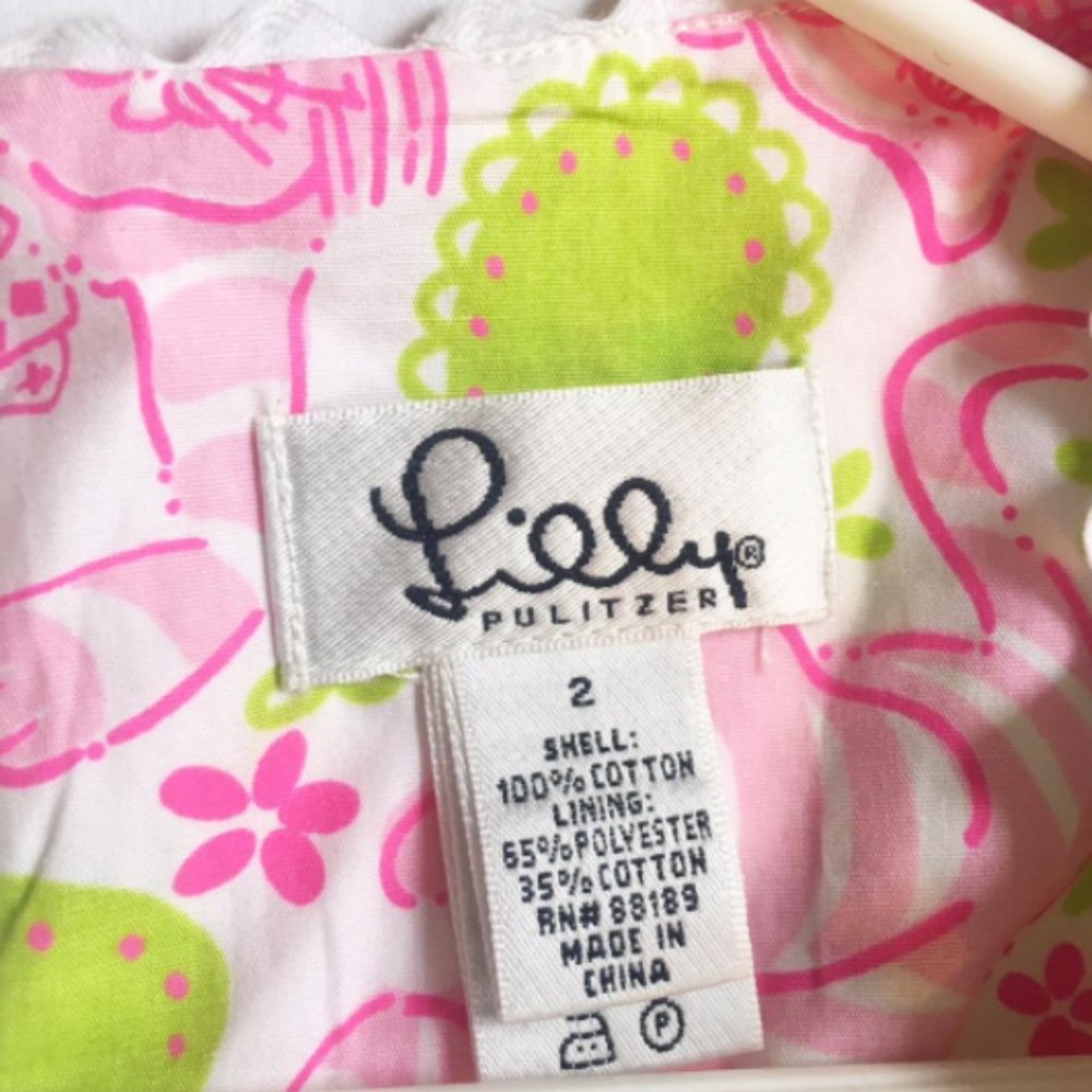 LILLY PULITZER 2 "Black Jack" Dress--Excellent - Picture 8 of 9